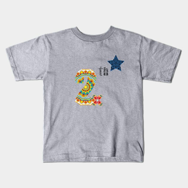 2th mandala Kids T-Shirt by Grzzzi